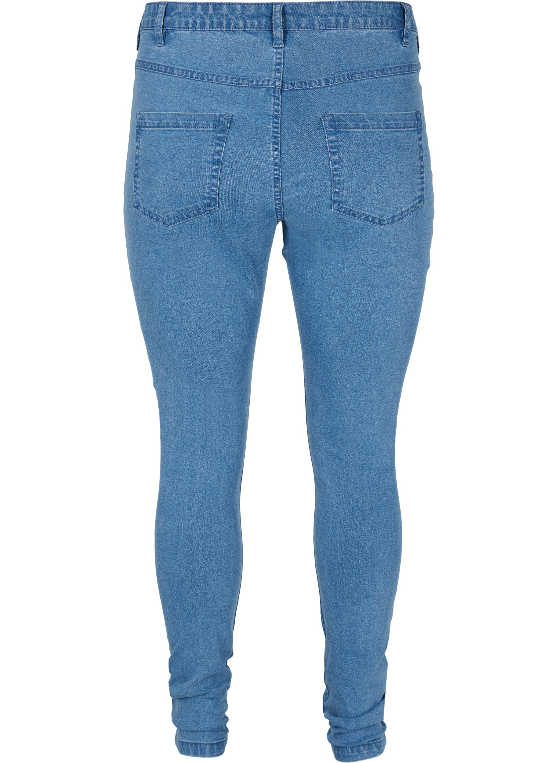 Zizzi Jean Amy super slim taille haute, Bleu Clair, Packshot image number 1