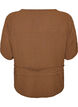 Blouse avec texture et lien &agrave; la taille, Marron, Packshot image number 1