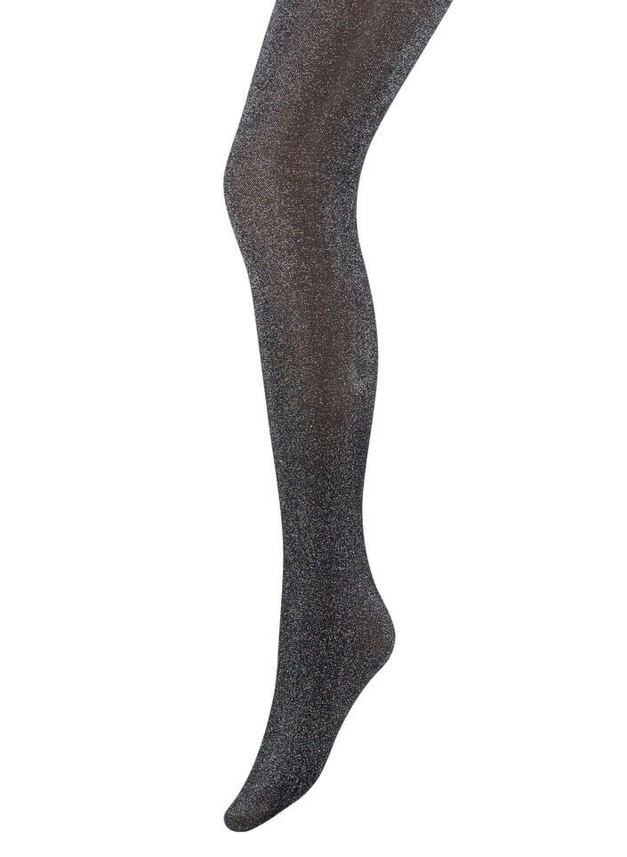 Collants en paillettes 50 deniers., Noir, Packshot image number 0
