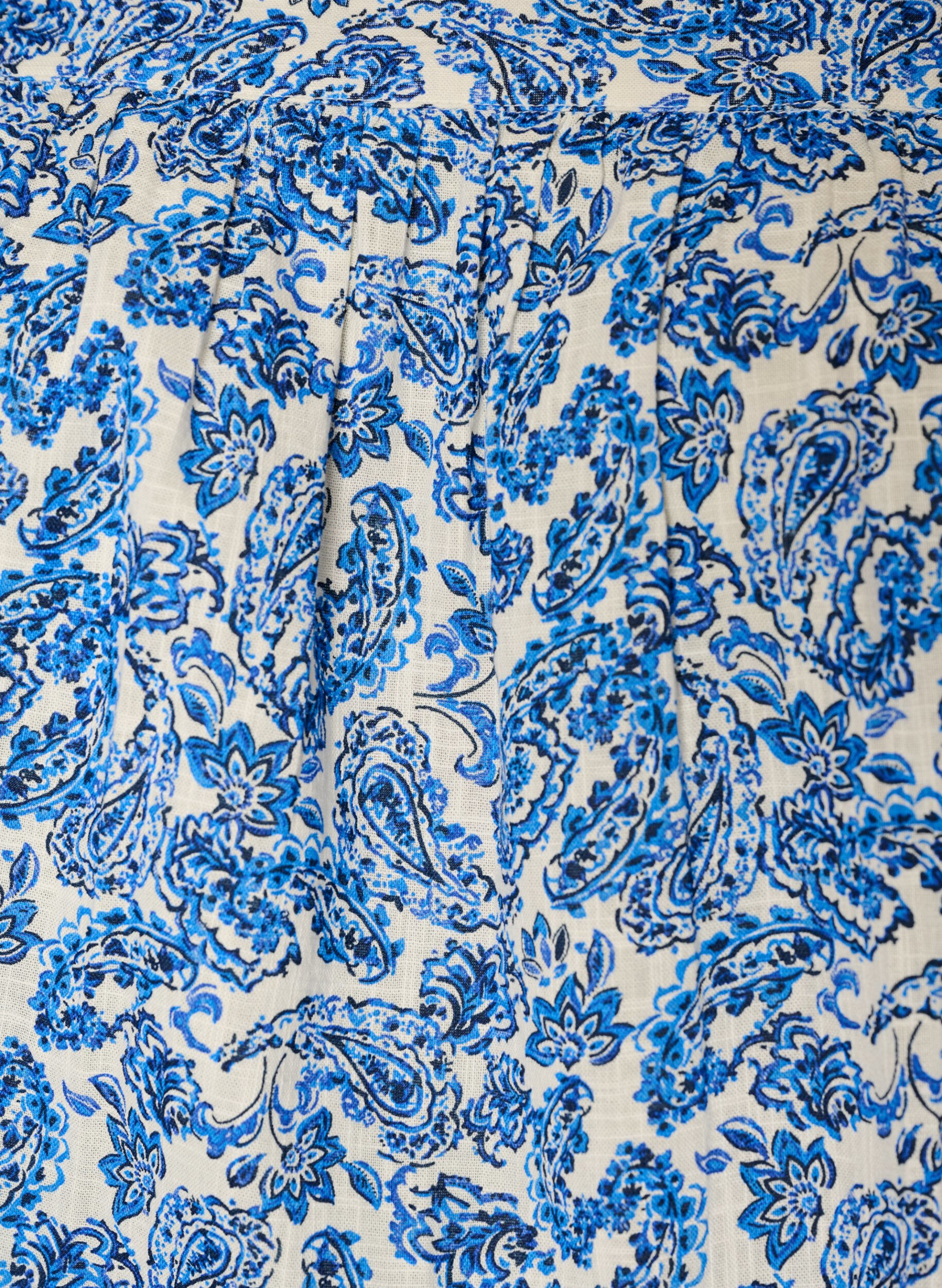 ZizziBlouse en coton avec encolure carr&eacute;e, Bleu, Packshot image number 2