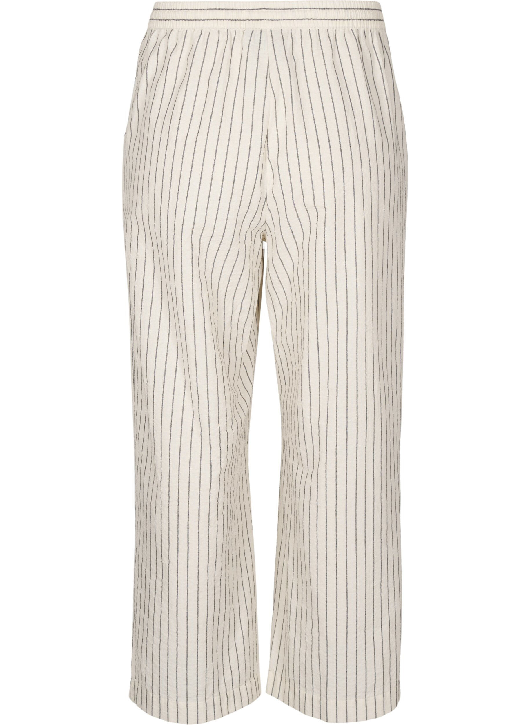 ZizziPantalon ample avec taille haute et poches, Vanille, Packshot image number 1