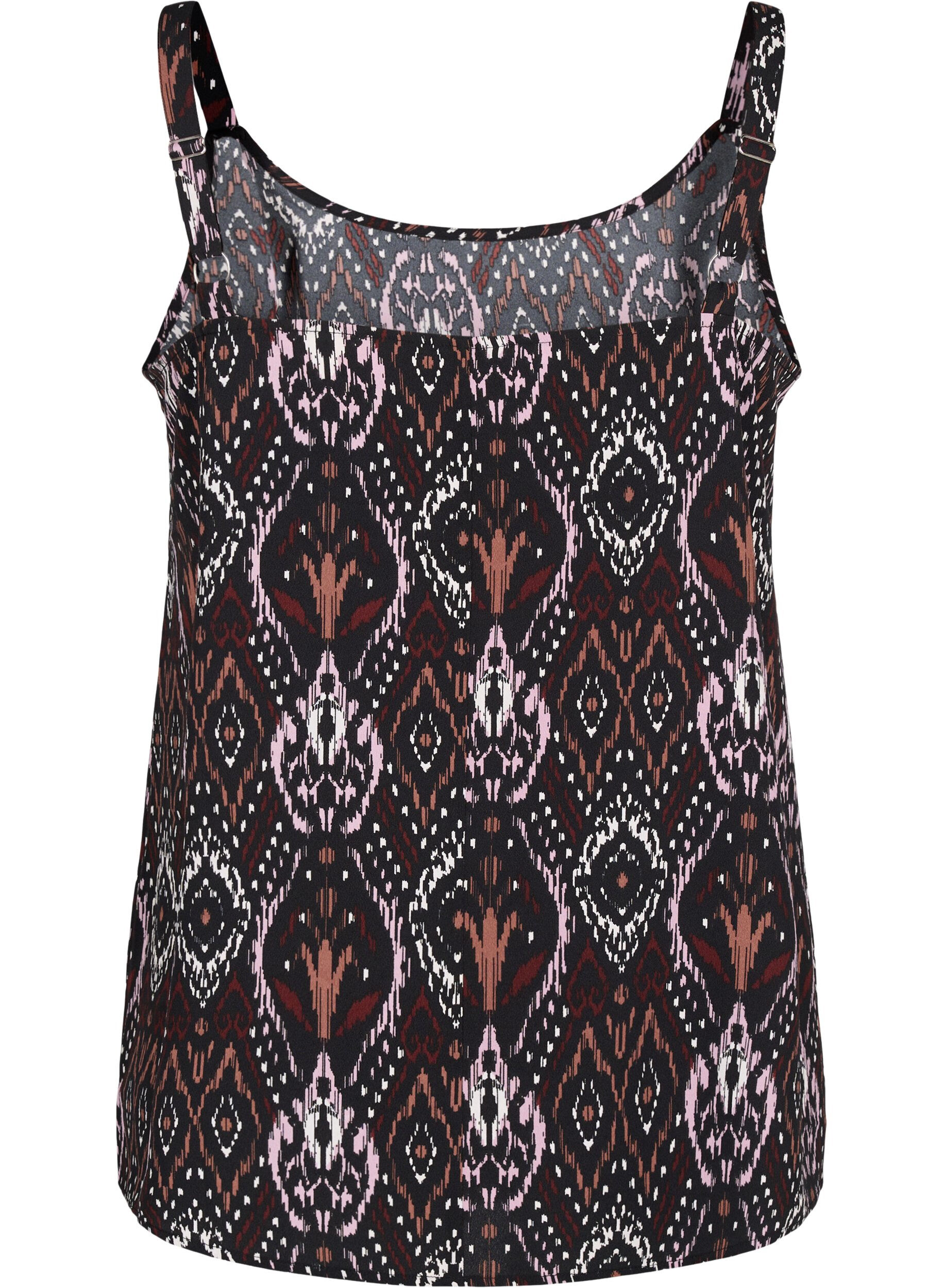 Zizzi FLASH - Top avec imprim&eacute;, Black Rose Ethnic, Packshot image number 1