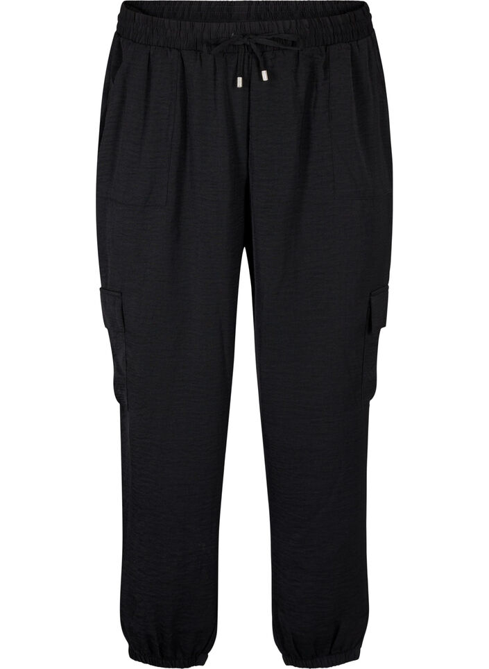Pantalon à poches cargo, Black, Packshot image number 0