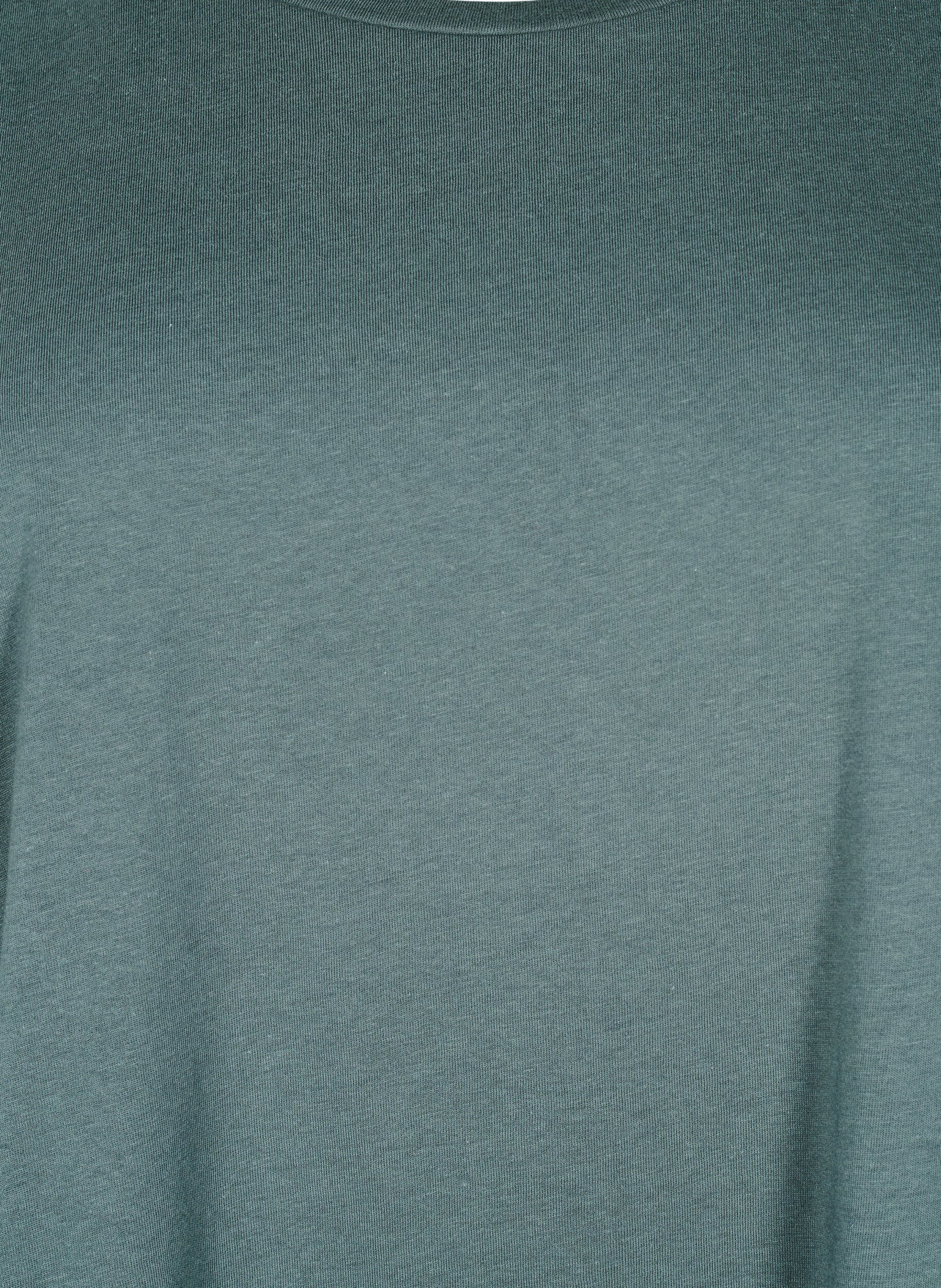 Zizzi T-shirt &agrave; manches courtes en m&eacute;lange de coton, Vert, Packshot image number 2