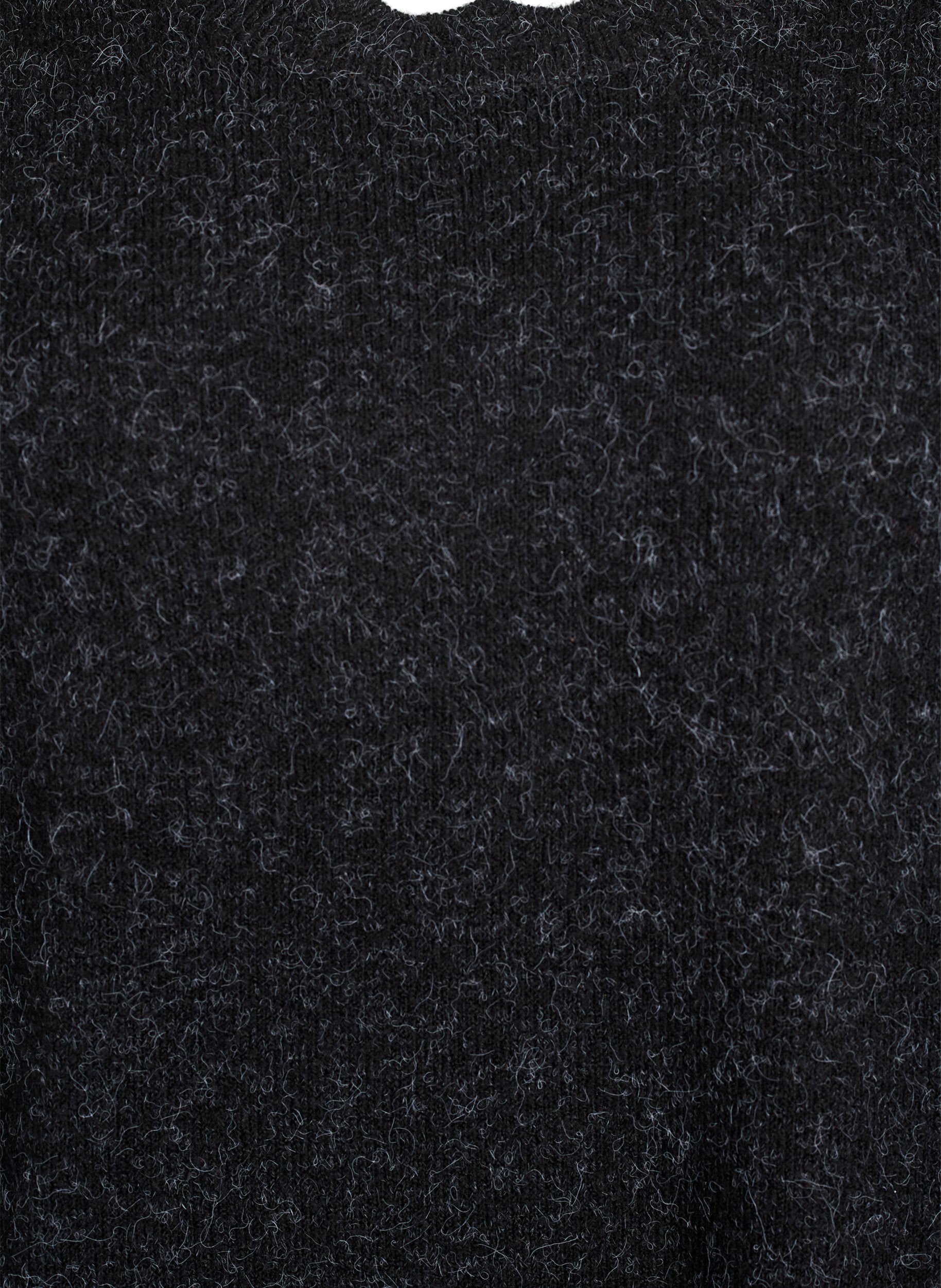 Zizzi Robe courte en maille avec ourlet ondul&eacute; et fentes, Gris anthracite, Packshot image number 2