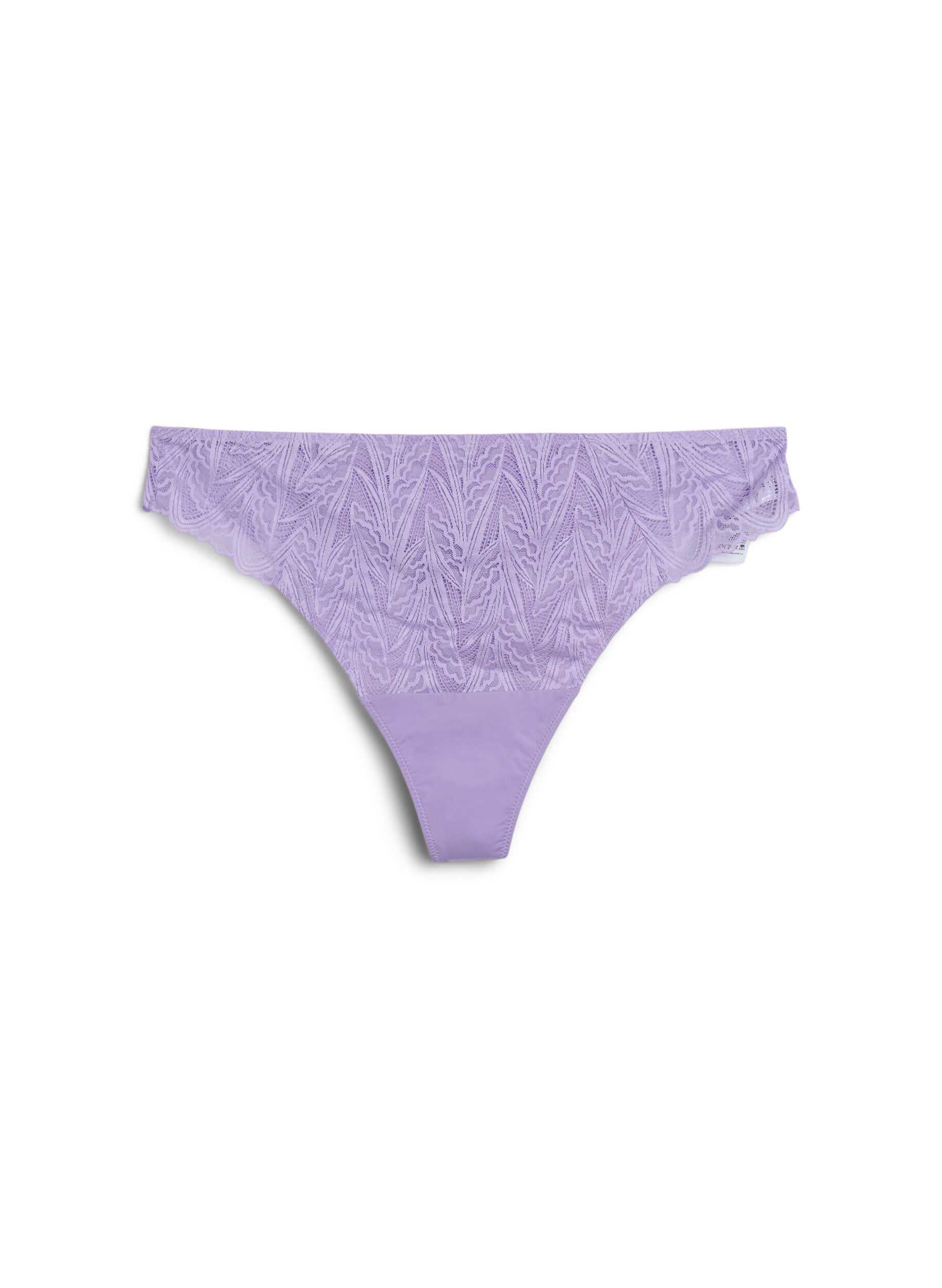 Zizzi String &agrave; dentelle de taille normale, Mauve, Packshot image number 0