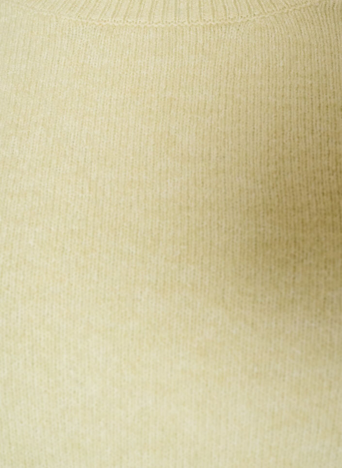 Blouse en maille avec bordure en dentelle &agrave; l'ourlet, Vert clair, Packshot image number 2