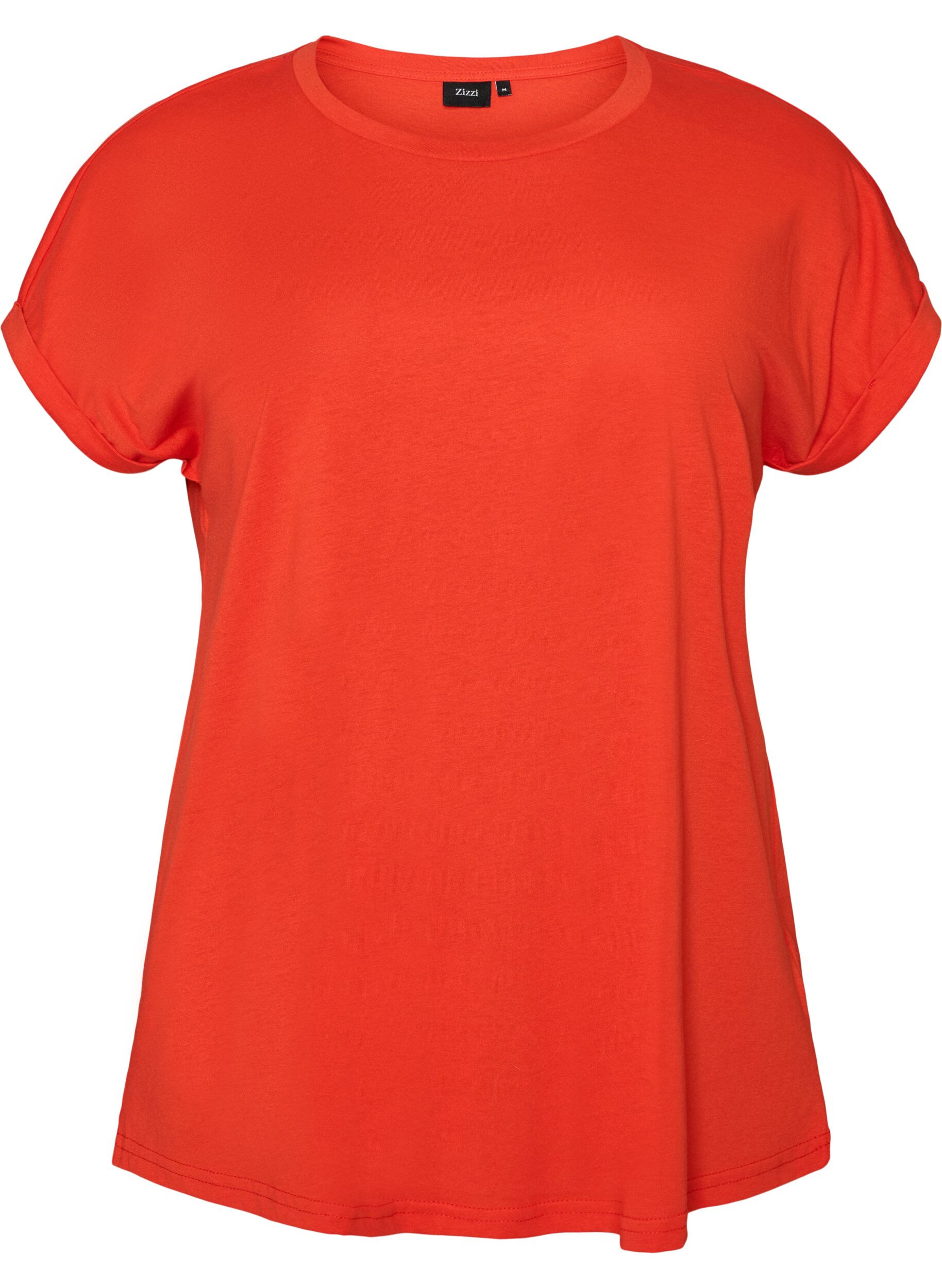 T-shirt &agrave; manches courtes en coton m&eacute;lang&eacute;