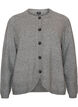 Cardigan avec boutons et devant arrondi, Gris, Packshot image number 0
