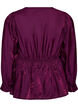 Blouse brillante en viscose &agrave; effet p&eacute;plum, Violet, Packshot image number 1