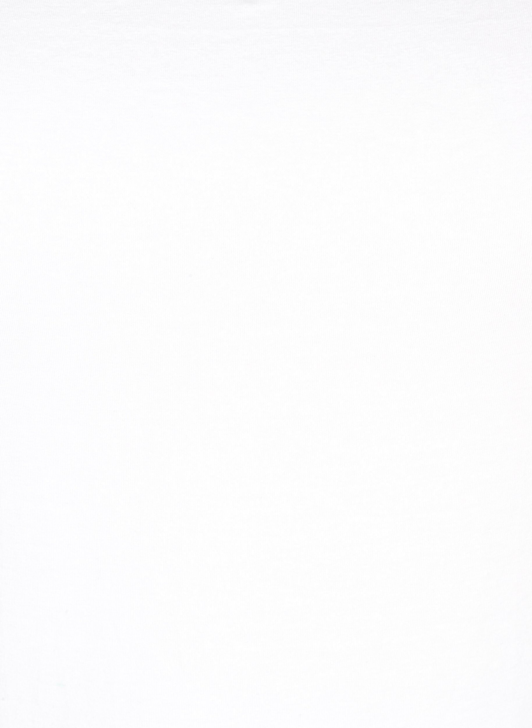 Zizzi Top basique &agrave; nouer en coton, Blanc, Packshot image number 2