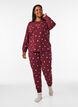 Bas de pyjama imprim&eacute;, Bordeaux, Model image number 0