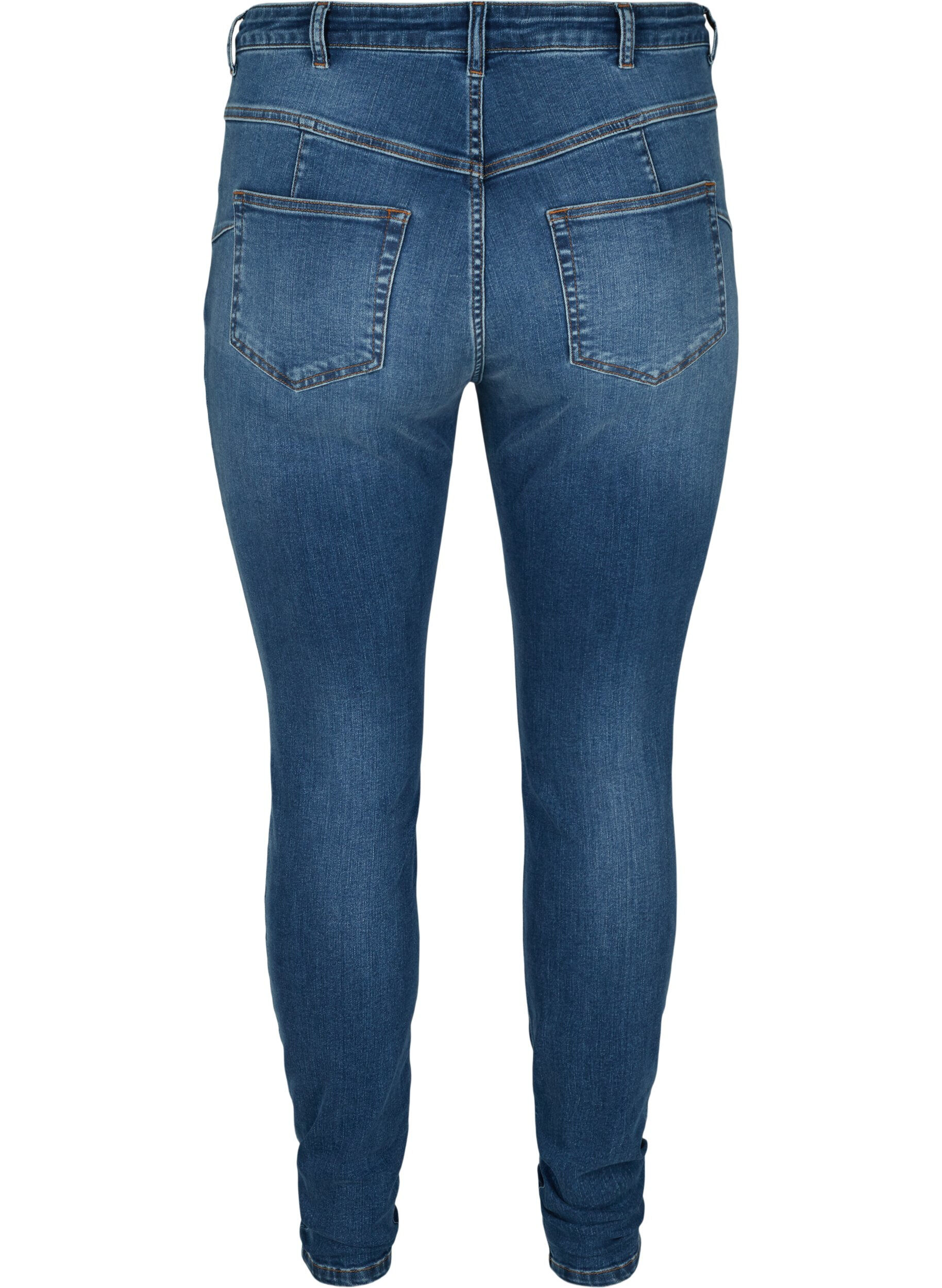 Zizzi Jean Amy taille haute avec push up, Blue denim, Packshot image number 1