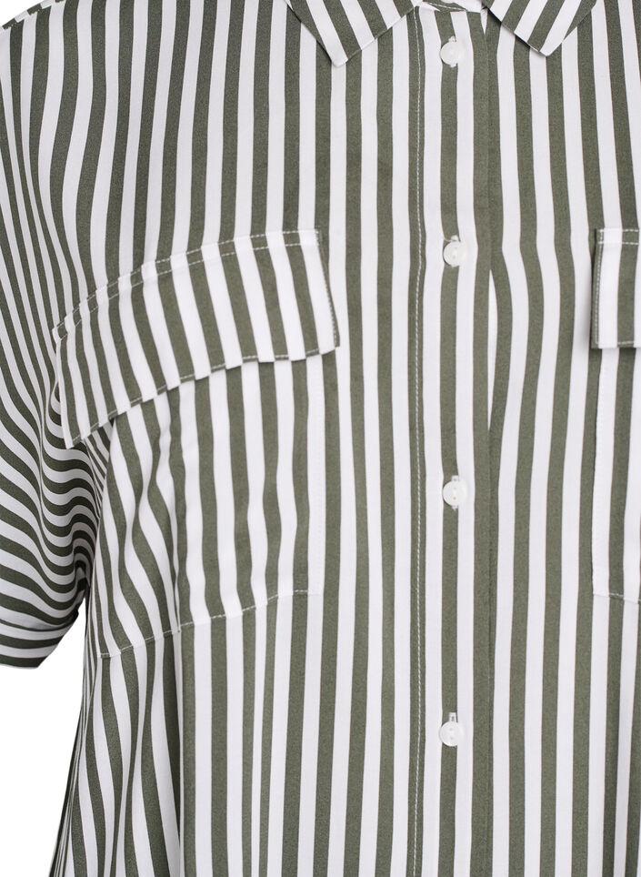 FLASH – Robe chemise longue avec manches courtes, Vert, Packshot image number 2