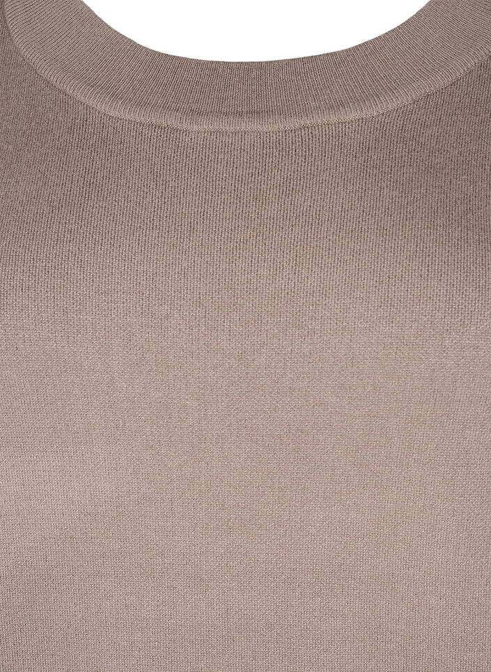 Robe en maille avec détails brodés, Desert Taupe Comb, Packshot image number 2