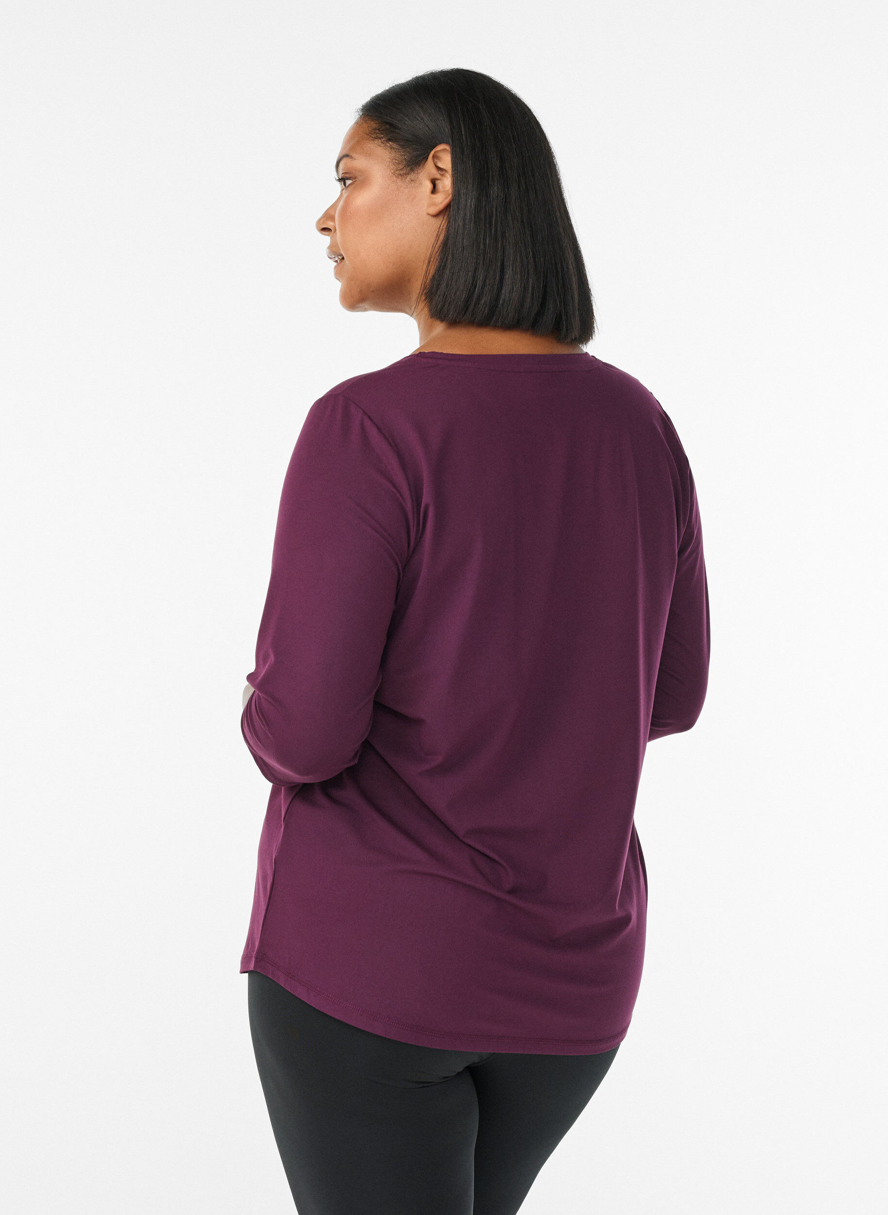 ZizziHaut de sport &agrave; manches 3/4, Violet, Model image number 2