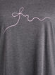 Chemise de nuit &agrave; manches courtes avec imprim&eacute; texte, Noir, Packshot image number 2