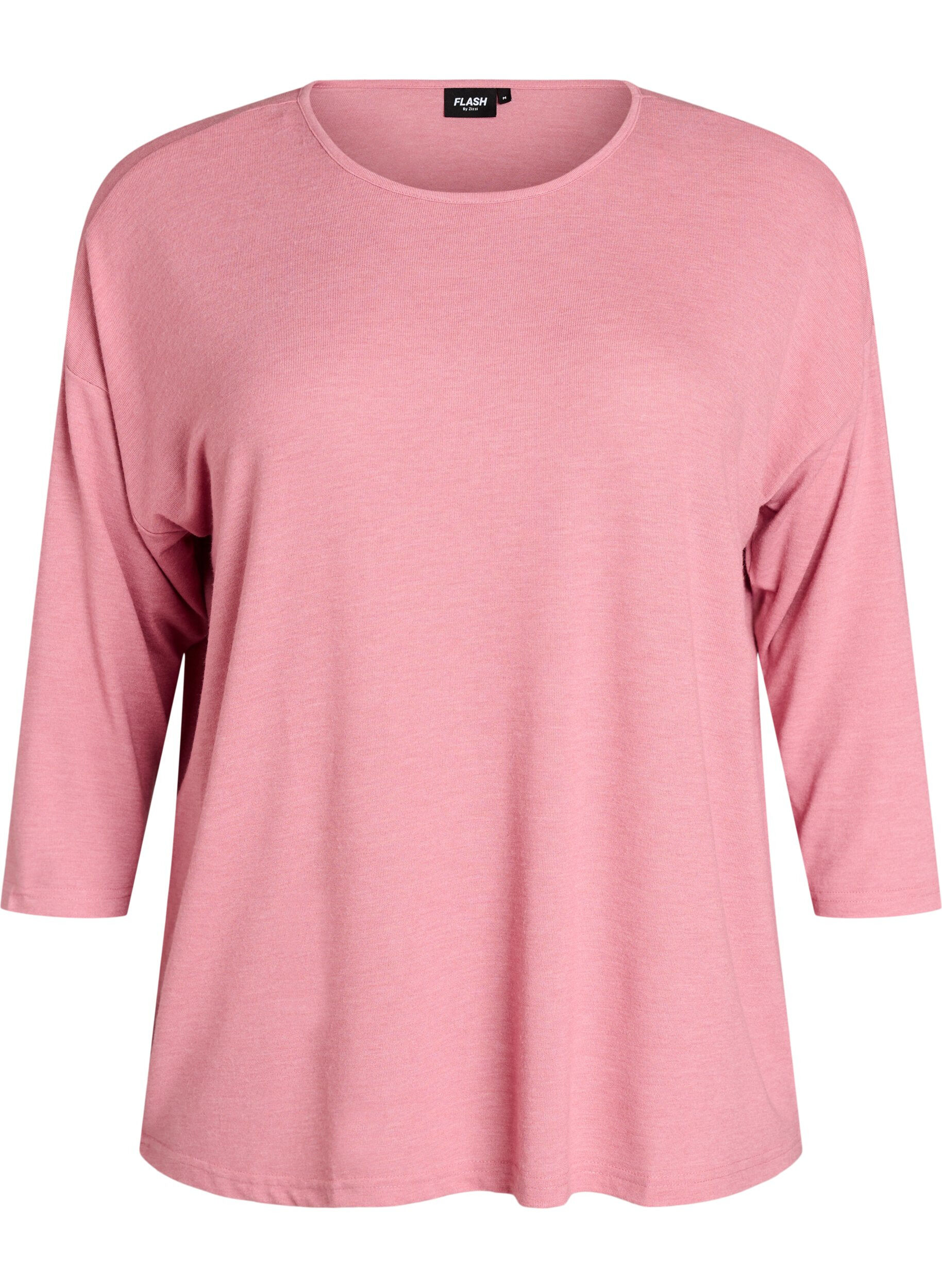 ZizziBlouse en jersey avec manches 3/4, Rose poudr&eacute;e, Packshot image number 0