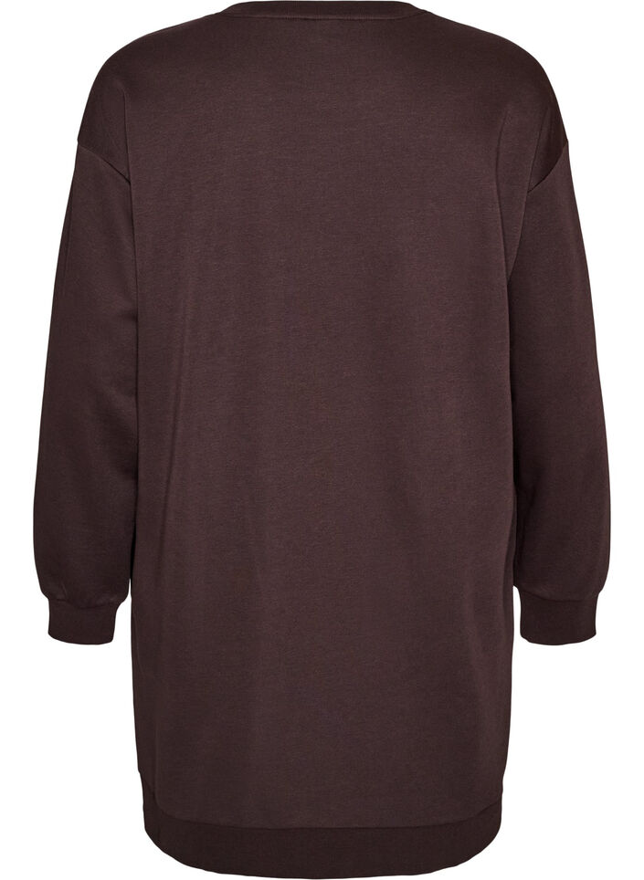 Robe sweat ample avec des poches, Marron, Packshot image number 1