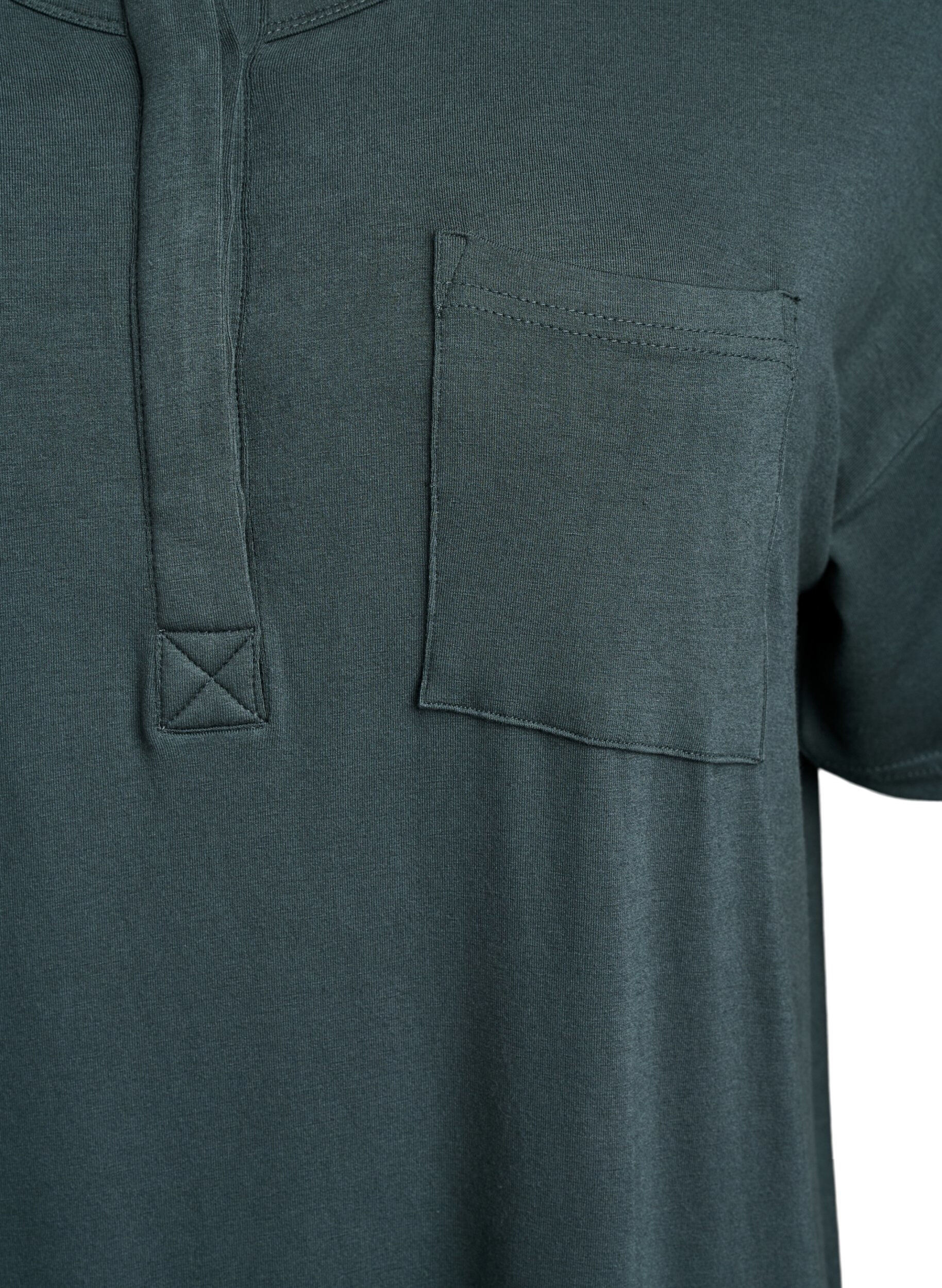 Zizzi Chemise de nuit manches courtes en viscose, Urban Chic, Packshot image number 2