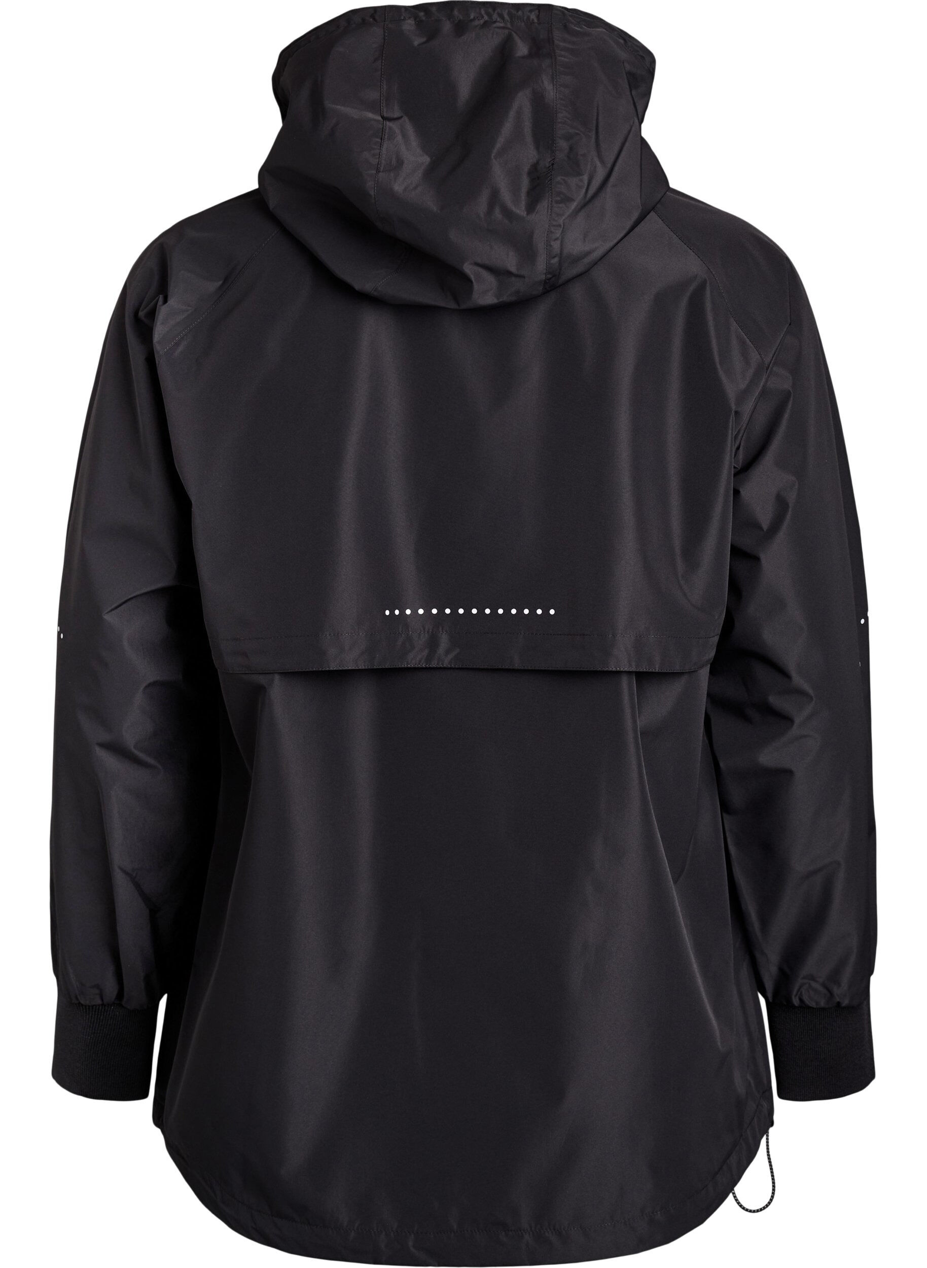 Zizzi Veste de pluie avec d&eacute;tails r&eacute;fl&eacute;chissants, Noir, Packshot image number 1