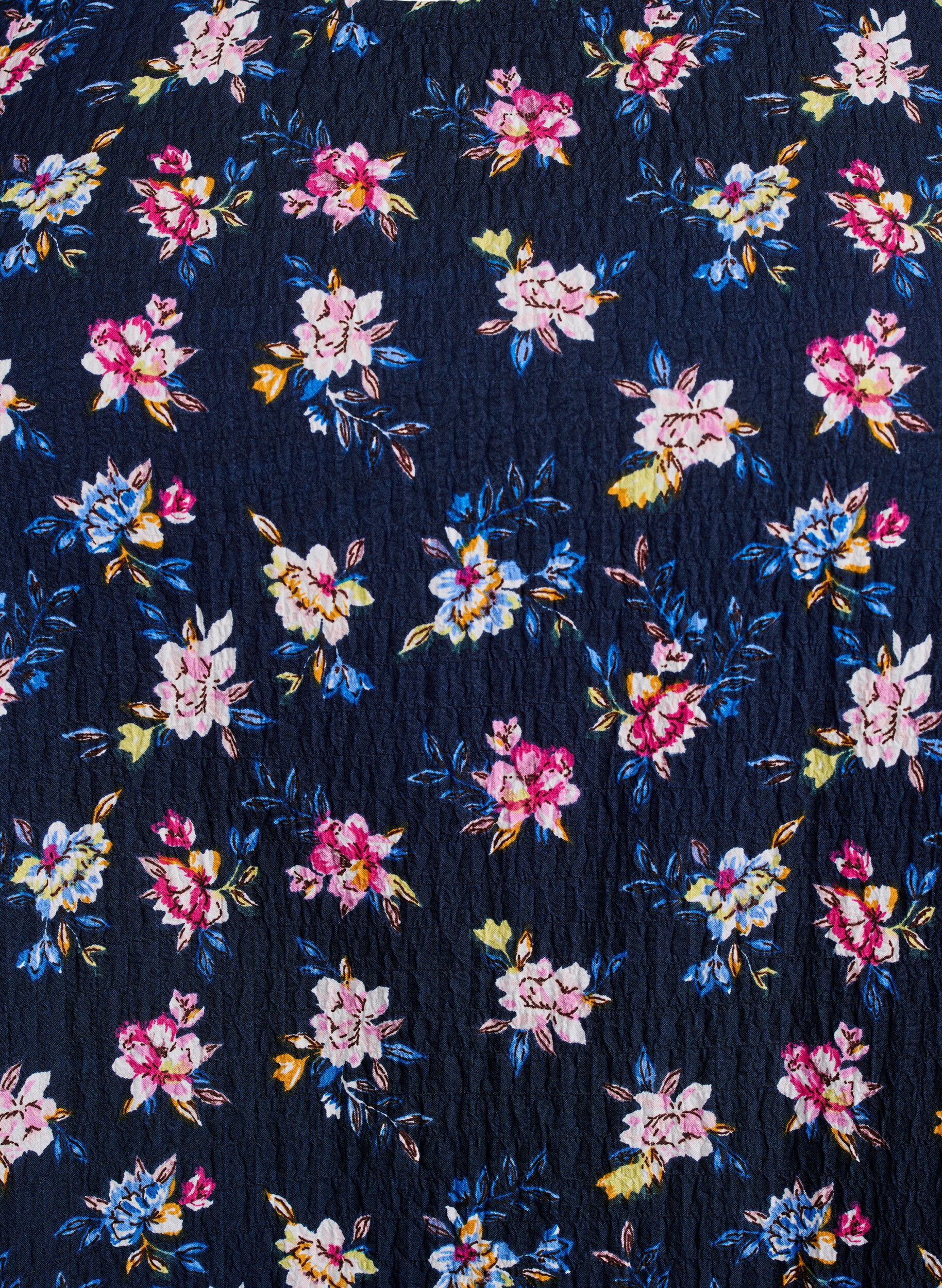 ZizziChemisier &agrave; manches courtes en tissu textur&eacute;, Bleu, Packshot image number 2