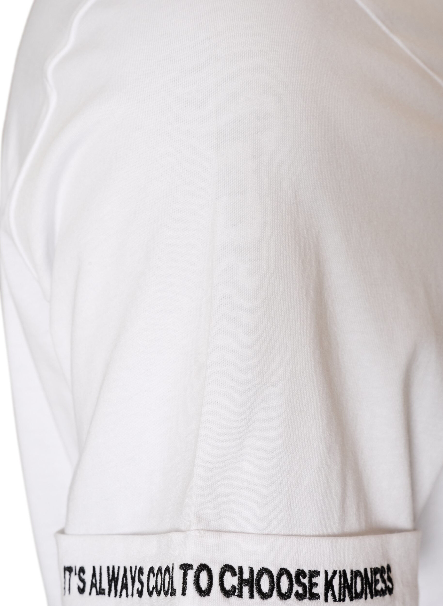 ZizziT-shirt en coton avec texte brod&eacute;, Blanc, Packshot image number 3