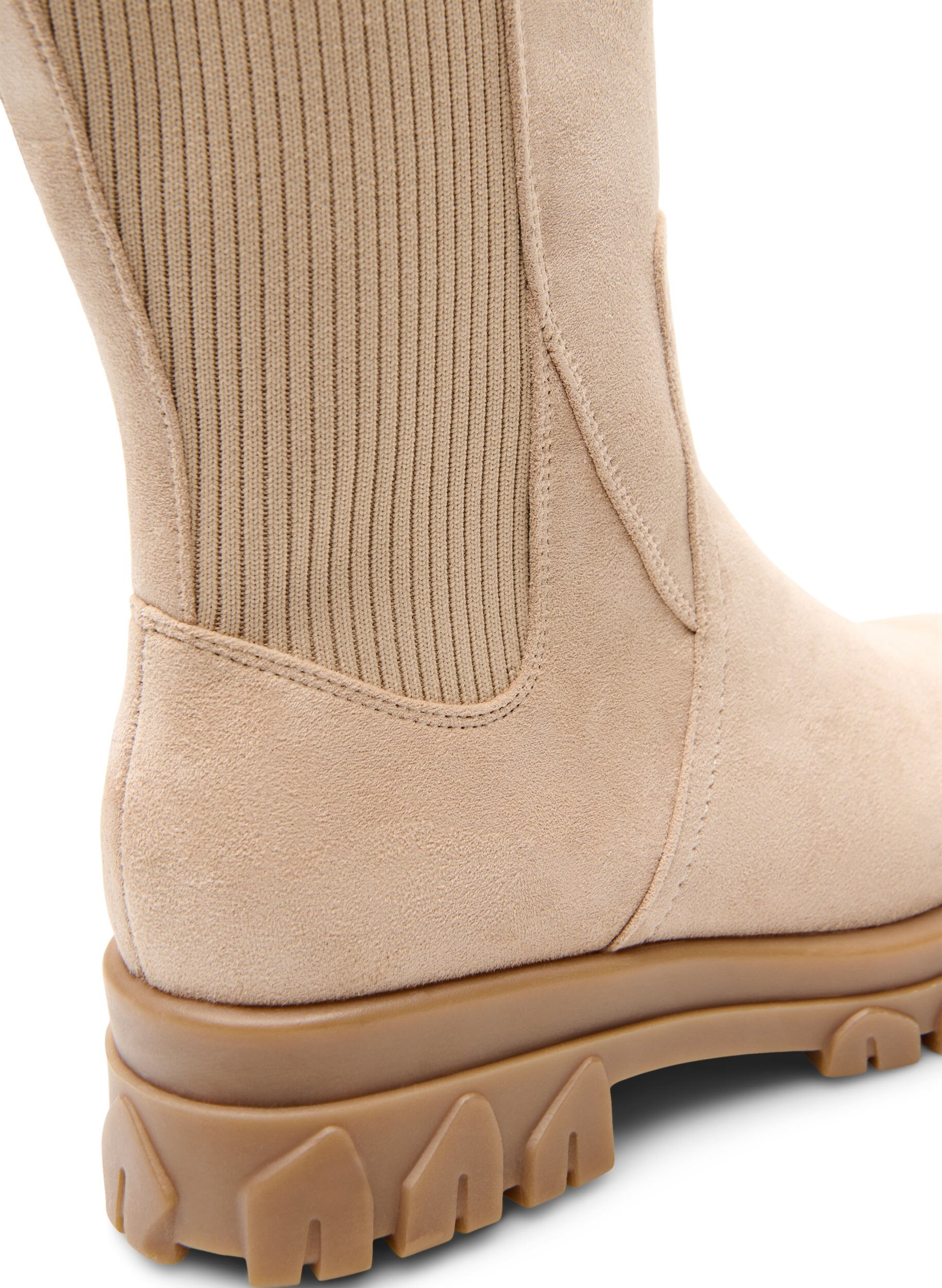 ZizziBottines &agrave; semelle &eacute;paisse en su&eacute;dine, Beige, Packshot image number 4