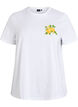 T-shirt en coton bio avec imprim&eacute; agrumes, Blanc, Packshot image number 0