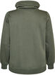 Sweat &agrave; col montant et poches, Vert, Packshot image number 1