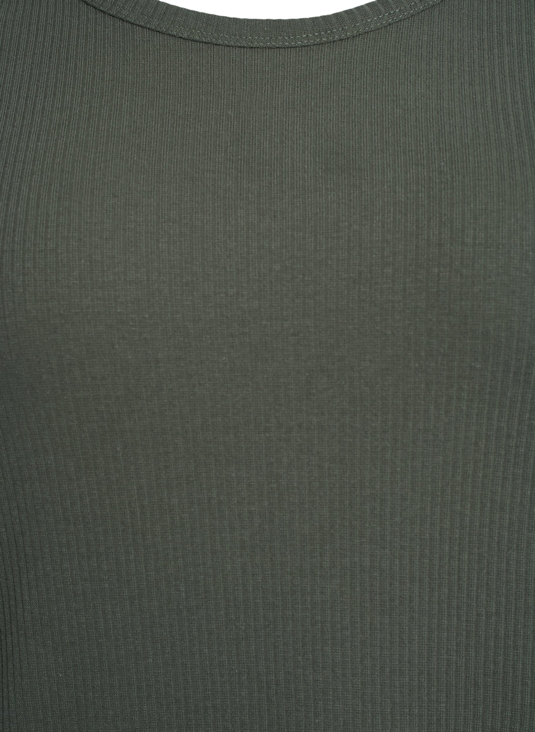 Zizzi Robe maxi en jersey avec manches courtes, Vert, Packshot image number 2