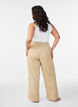 Pantalon de pyjama ray&eacute; &agrave; taille haute et coupe ample, Jaune clair, Model image number 1