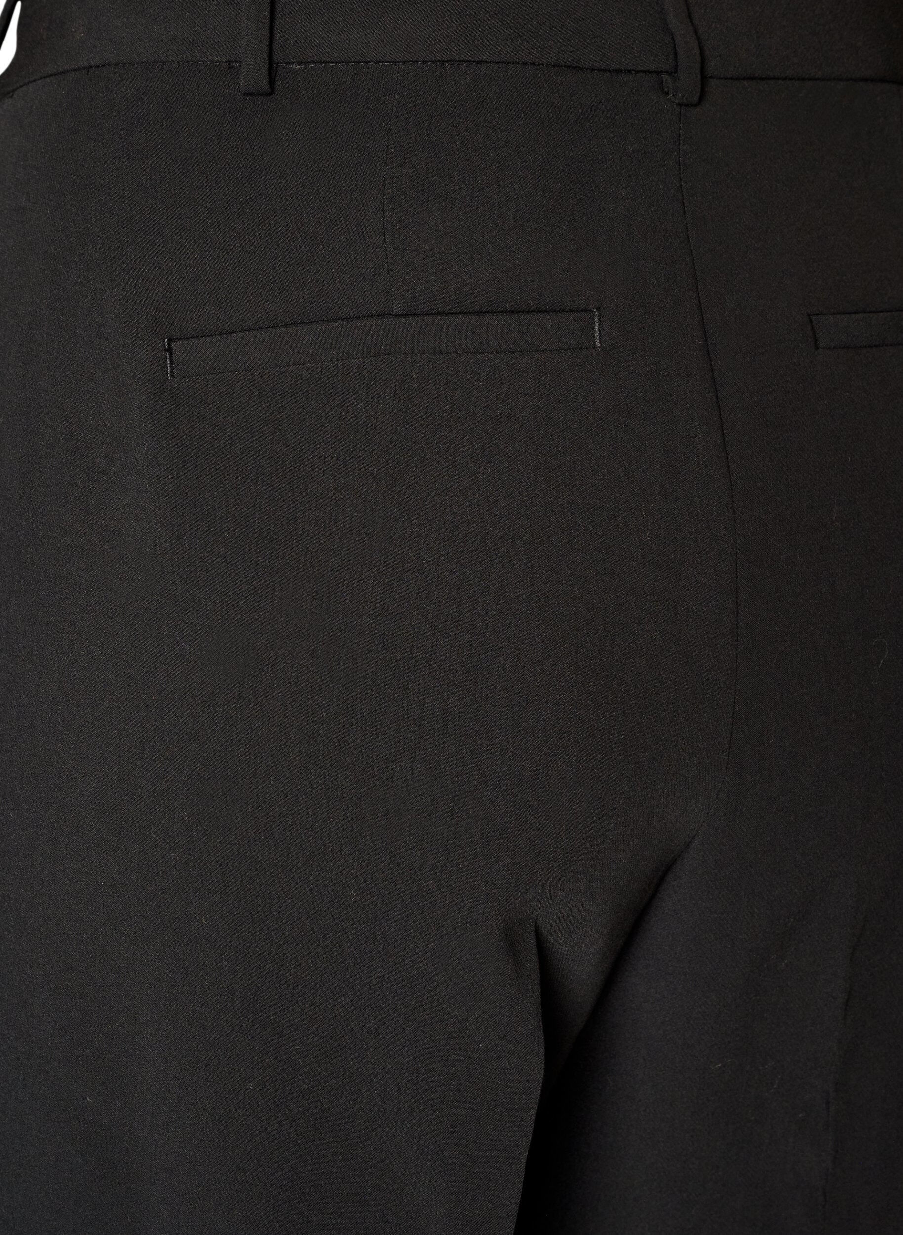 ZizziPantalon tailleur large &agrave; taille haute, Noir, Packshot image number 3