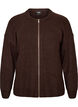 Cardigan en maille avec zip, Marron, Packshot image number 0