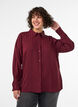 Chemise &agrave; rayures textur&eacute;es et fils paillet&eacute;s, Bordeaux, Model image number 0