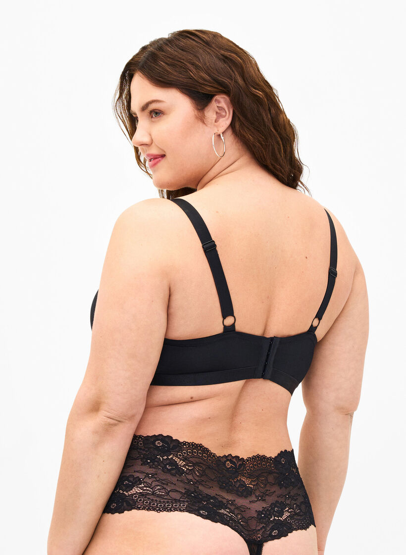 Soutien-gorge moul&eacute; avec r&eacute;sille, Noir, Model image number 2