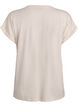 T-shirt en viscose &agrave; rayures paillet&eacute;es, Vanille, Packshot image number 1