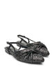 Escarpin slingback paillet&eacute; avec n&oelig;ud, Noir, Packshot image number 1