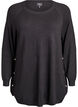 Blouse en maille avec boutons sur le c&ocirc;t&eacute;, Noir, Packshot image number 0