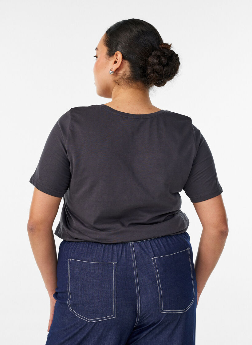 T-shirt imprim&eacute;, Gris, Model image number 2