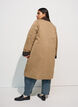 Veste mi-longue avec col en velours c&ocirc;tel&eacute;, Beige, Model image number 1