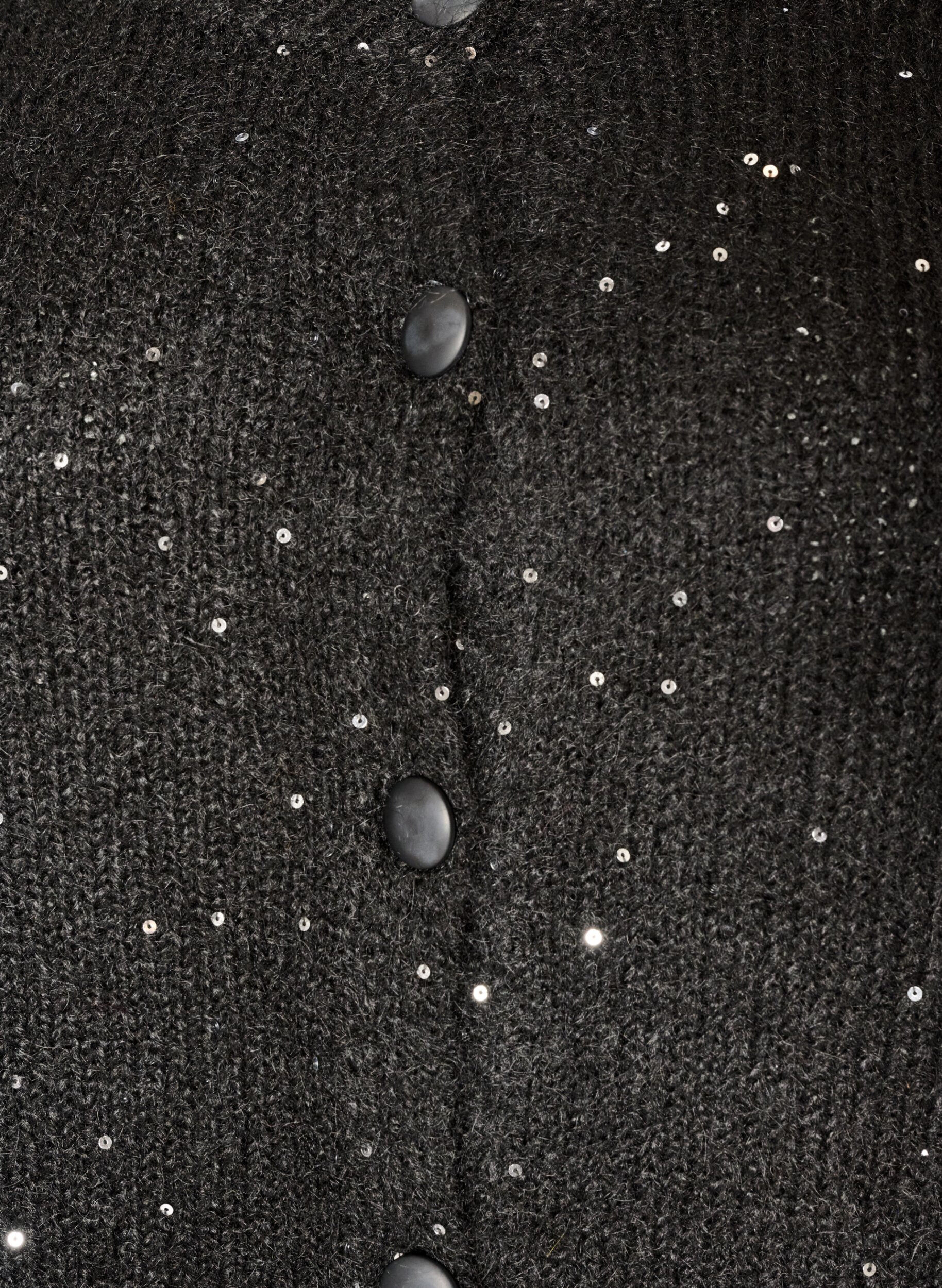 ZizziCardigan avec sequins et boutons, Noir, Packshot image number 2
