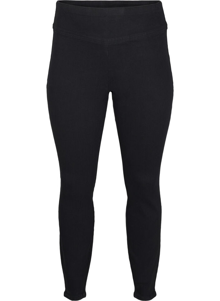 Jeggings extensibles avec une taille haute, Noir, Packshot image number 0