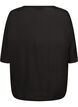 T-shirt ample en jersey de viscose, Noir, Packshot image number 1