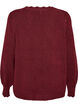 Blouse en maille &agrave; bords ondul&eacute;s, Bordeaux, Packshot image number 1
