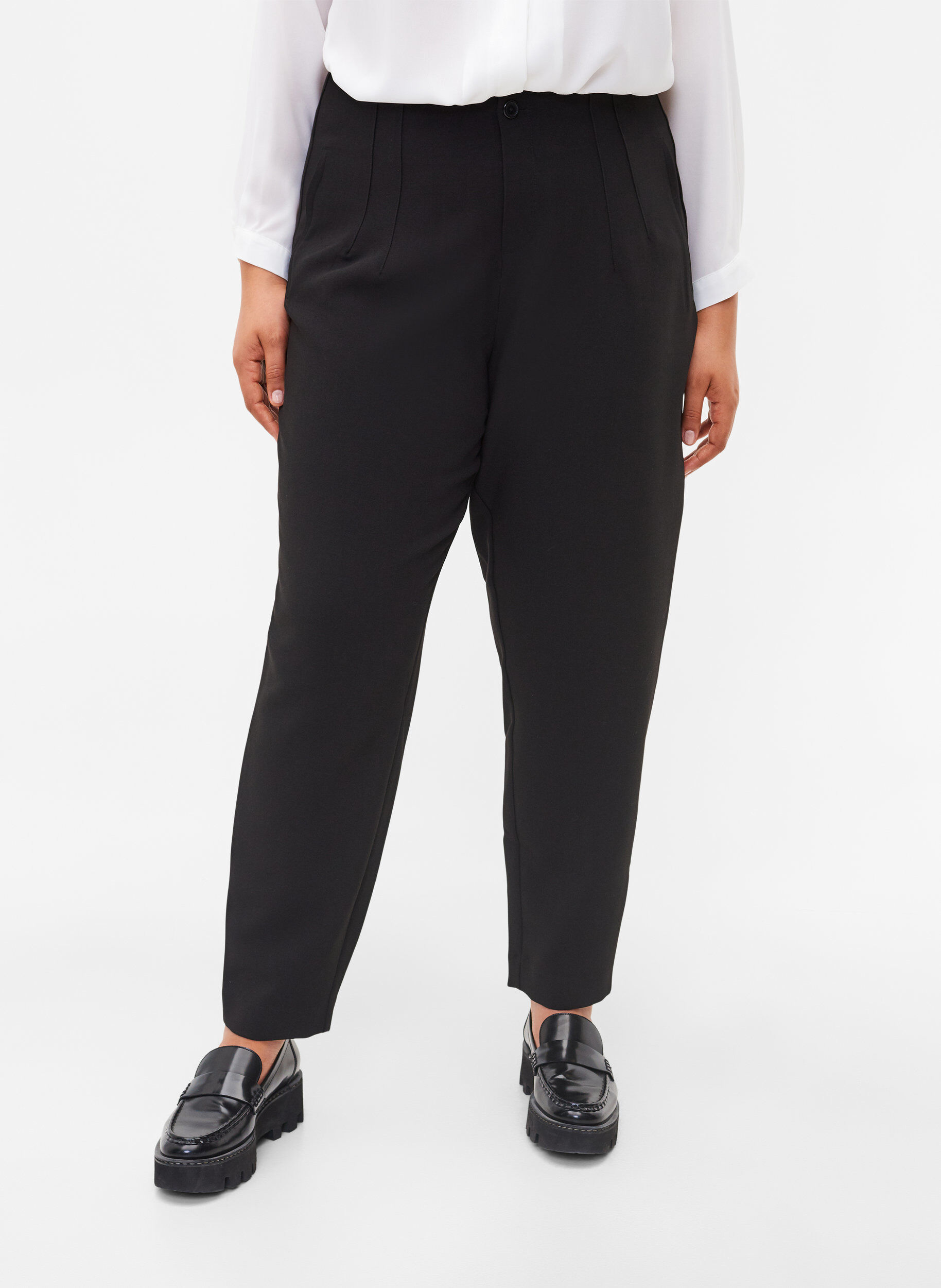 ZizziPantalon classique taille haute, Noir, Model image number 2