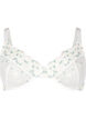 Soutien-gorge balconnet en maille brodée de marguerites, Blanc, Packshot image number 0