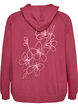 Sweat &agrave; capuche zipp&eacute; avec imprim&eacute; au dos, Bordeaux, Packshot image number 1