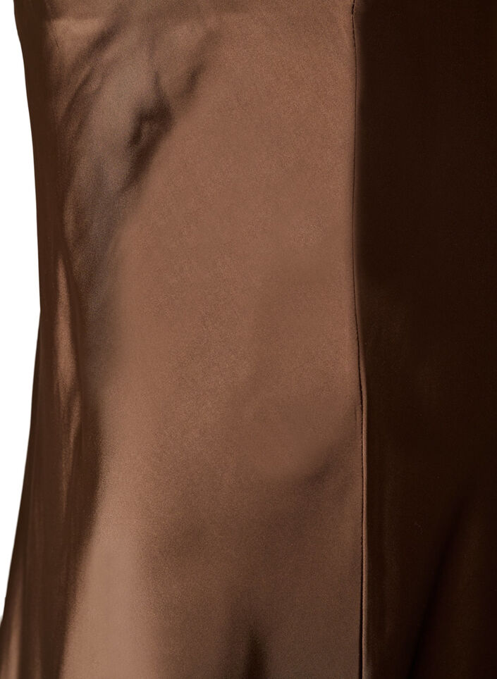 Jupe midi en satin, Marron, Packshot image number 2