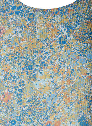Belle robe plissée fleurs , Light Blue Multi AOP, Packshot image number 2